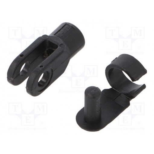 GERMF-04; Fork joint; Øhole: 4mm; Thread: M4; Mat: igumid G; Pitch: 0,7; G: 8mm; igus