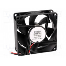 GF80251B1-000U-AC9; Fan: DC; axial; 12VDC; 80x80x25mm; 101.9m3/h; 47.5dBA; ball bearing; SUNON