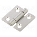 GN 136-NI-30-30-C; Hinge; Width: 30mm; stainless steel; H: 30mm; Holes pitch: 18/18mm; ELESA+GANTER