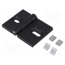 GN 161-80; Hinge; Width: 80mm; cast zinc; black; H: 50mm; ELESA+GANTER