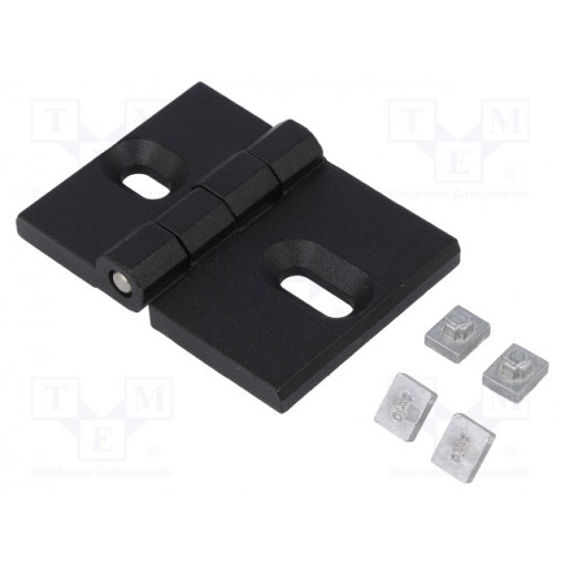 GN 161-80; Hinge; Width: 80mm; cast zinc; black; H: 50mm; ELESA+GANTER