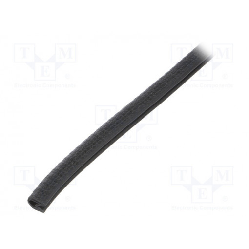 GN 2184-9,5-SW-50; Hole and edge shield; PVC; L: 50m; black; H: 9.5mm; W: 6.5mm; ELESA+GANTER