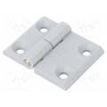 GN 237-ZD-63-50-A-SR; Hinge; Width: 63mm; zinc and aluminium alloy; silver; H: 50mm; ELESA+GANTER