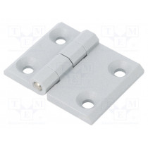 GN 237-ZD-63-50-A-SR; Hinge; Width: 63mm; zinc and aluminium alloy; silver; H: 50mm; ELESA+GANTER