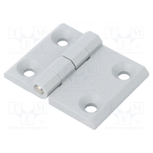 GN 237-ZD-63-50-A-SR; Hinge; Width: 63mm; zinc and aluminium alloy; silver; H: 50mm; ELESA+GANTER