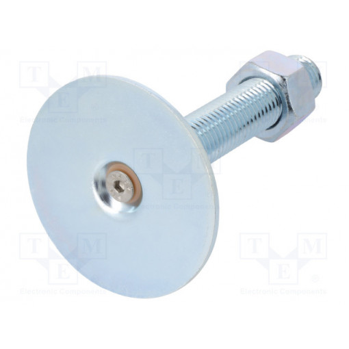 GN 40-80-M20-100-A0-UK; Foot of pin; Base dia: 80mm; M20; steel; Plunger length: 100mm; ELESA+GANTER