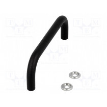 GN 425-8-120-SW; Handle; Mat: steel; black; H: 35mm; Mounting: M4 screw; Ø: 8mm; ELESA+GANTER