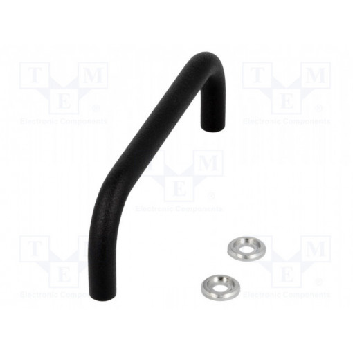 GN 425-8-120-SW; Handle; Mat: steel; black; H: 35mm; Mounting: M4 screw; Ø: 8mm; ELESA+GANTER