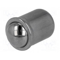 GN 614-6-NI; Smooth ball spring plunger; stainless steel; L: 7mm; F1: 5.5N; ELESA+GANTER