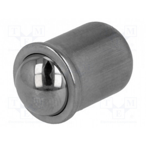 GN 614-6-NI; Smooth ball spring plunger; stainless steel; L: 7mm; F1: 5.5N; ELESA+GANTER