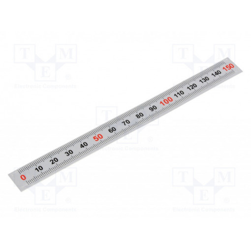 GN 711-KUS-150-W-L; Ruler; figures horizontally arranged,self-adhesive; W: 11mm; ELESA+GANTER GN 711-KUS-150-W-L; Ruler; figures horizontally arranged,self-adhesive; W: 11mm; ELESA+GANTER