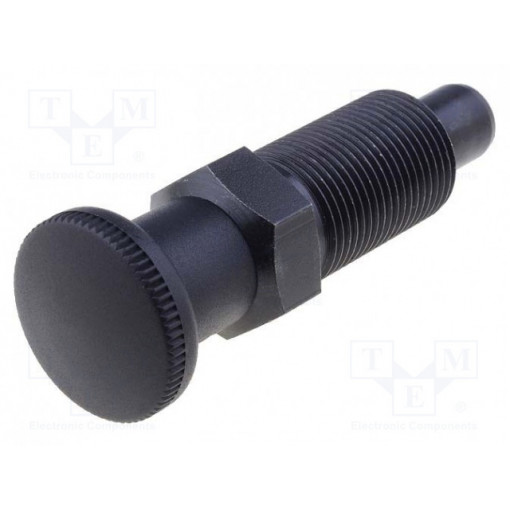 GN 817-12-15-B; Indexing plungers; Thread: M20; Plating: black finish; 12mm; ELESA+GANTER