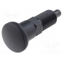 GN 817-8-12-B; Indexing plungers; Thread: M16; Plating: black finish; 8mm; ELESA+GANTER