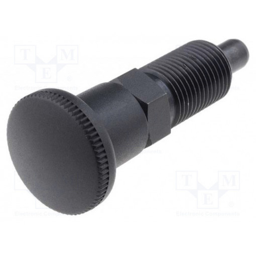 GN 817-8-12-B; Indexing plungers; Thread: M16; Plating: black finish; 8mm; ELESA+GANTER