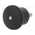 GN 822.7-4-M8-C; Mount.elem: indexing plungers; V: with rest position,with knob; ELESA+GANTER