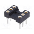 DS1001-01-06BT1NSF6X; Socket: DIP; PIN: 6; Pitch: 2.54mm; precision; THT; gold-plated; 1A; CONNFLY