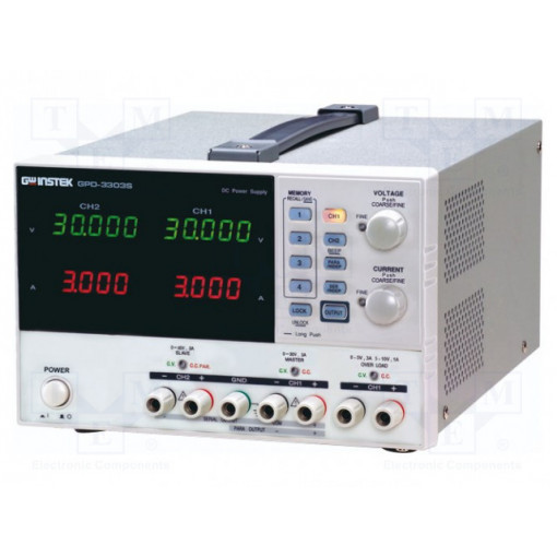 GPD-3303S; Power supply: programmable laboratory; Channels: 3; 0÷30VDC; 5VDC; GW INSTEK