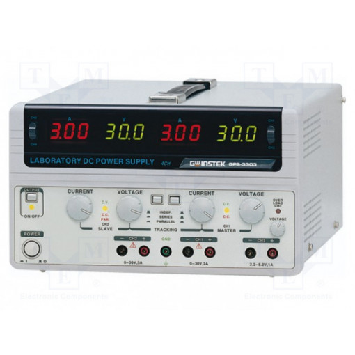 GPS-3303; Power supply: laboratory; Channels: 3; 0÷30VDC; 0÷3A; 0÷30VDC; 0÷3A; GW INSTEK GPS-3303; Power supply: laboratory; Channels: 3; 0÷30VDC; 0÷3A; 0÷30VDC; 0÷3A; GW INSTEK