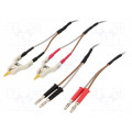 GTL-108A; Set of test leads; Len: 1.2m; four-wire Kelvin clips; GW INSTEK