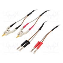 GTL-108A; Set of test leads; Len: 1.2m; four-wire Kelvin clips; GW INSTEK