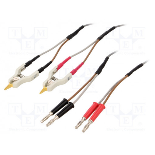 GTL-108A; Set of test leads; Len: 1.2m; four-wire Kelvin clips; GW INSTEK
