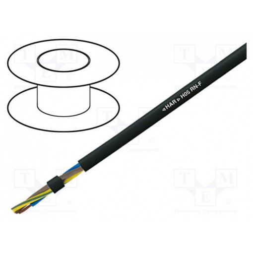 16002583; Wire; stranded; Cu; 4G0,75mm2; rubber; black; 300/500V; Class: 5; LAPP KABEL