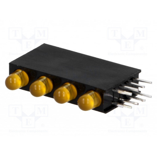 H30D-4AD; LED; in housing; amber; 3mm; No.of diodes: 4; 20mA; 80°; 1.6÷2.6V; LUCKY LIGHT H30D-4AD; LED; in housing; amber; 3mm; No.of diodes: 4; 20mA; 80°; 1.6÷2.6V; LUCKY LIGHT