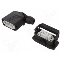 1411357; Connector: HDC; male + female; Pitch: 49,5x16mm; 250V; 20A; PIN: 10; PHOENIX CONTACT