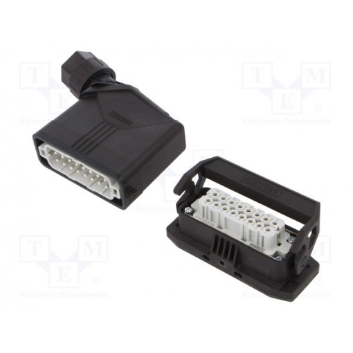 1411358; Connector: HDC; male + female; Pitch: 66x16mm; 250V; 20A; PIN: 16; PHOENIX CONTACT