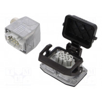 1407710; Connector: HDC; male + female; Pitch: 44x27mm; 500V; 16A; PIN: 6; PHOENIX CONTACT