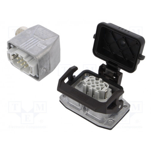 1407710; Connector: HDC; male + female; Pitch: 44x27mm; 500V; 16A; PIN: 6; PHOENIX CONTACT