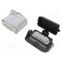 1411492; Connector: HDC; male + female; Pitch: 77,5x27mm; 500V; 16A; PIN: 16; PHOENIX CONTACT