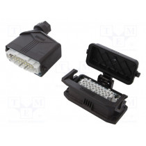 1408793; Connector: HDC; male + female; Pitch: 77,5x27mm; 500V; 16A; PIN: 16; PHOENIX CONTACT