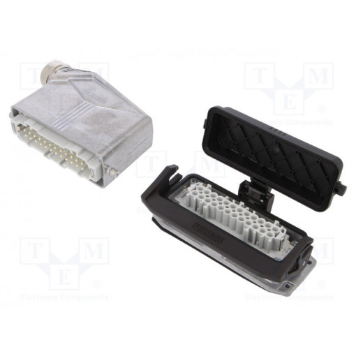 1411493; Connector: HDC; male + female; Pitch: 104x27mm; 500V; 16A; PIN: 24; PHOENIX CONTACT