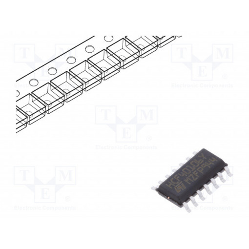 HCF40106YM013TR; IC: digital; Schmitt trigger; NOT; Channels: 6; IN: 6; SMD; SO14; STMicroelectronics