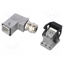 1424452; Connector: HDC; male + female; Pitch: 1x screw (21x21mm); 230V; PHOENIX CONTACT