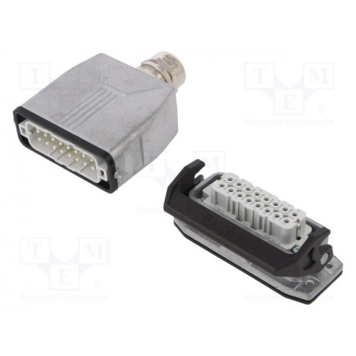 1424461; Connector: HDC; male + female; Pitch: 66x16mm; 250V; 16A; PIN: 16; PHOENIX CONTACT