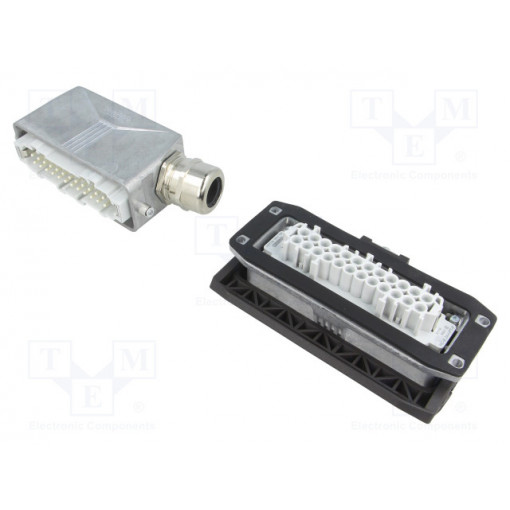 1416358; Connector: HDC; male + female; Pitch: 104x27mm; 500V; 16A; PIN: 24; PHOENIX CONTACT