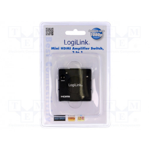 HD0006; Switch; HDMI 1.4,with amplifier; HDMI socket x4; black; LOGILINK HD0006; Switch; HDMI 1.4,with amplifier; HDMI socket x4; black; LOGILINK
