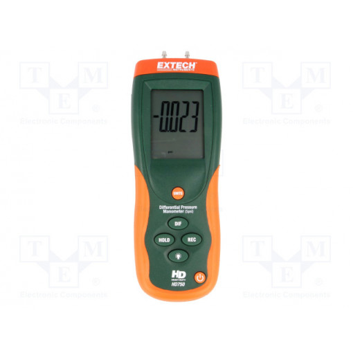 HD750; Manometer; LCD 4 digits,with a backlit; 0,001÷5psi; Plug: EU,UK; EXTECH HD750; Manometer; LCD 4 digits,with a backlit; 0,001÷5psi; Plug: EU,UK; EXTECH
