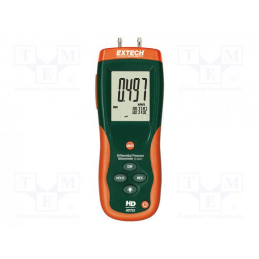HD755; Manometer; LCD 4 digits,with a backlit; 0,001÷0,5psi; EXTECH HD755; Manometer; LCD 4 digits,with a backlit; 0,001÷0,5psi; EXTECH