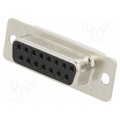 HDAB-15S(05); D-Sub; PIN: 15; plug; female; soldering; Series: HD; HIROSE HDAB-15S(05); D-Sub; PIN: 15; plug; female; soldering; Series: HD; HIROSE