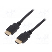 41082; Cable; HDMI 2.1; HDMI plug,both sides; 1m; black; Goobay