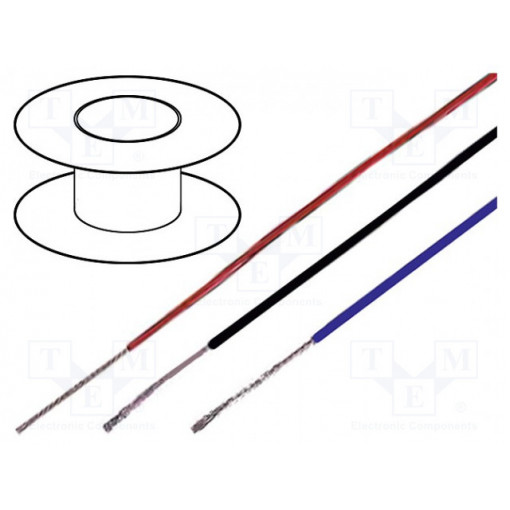 0104001; Wire; ÖLFLEX® HEAT 260 SC; stranded; Cu; 1x18AWG; teflon; black; LAPP KABEL