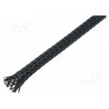170-10500; Polyester conduit; Braid diameter: 3÷9,nom.5mm; Len: 200m; black; HELLERMANNTYTON