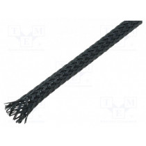 170-10500; Polyester conduit; Braid diameter: 3÷9,nom.5mm; Len: 200m; black; HELLERMANNTYTON
