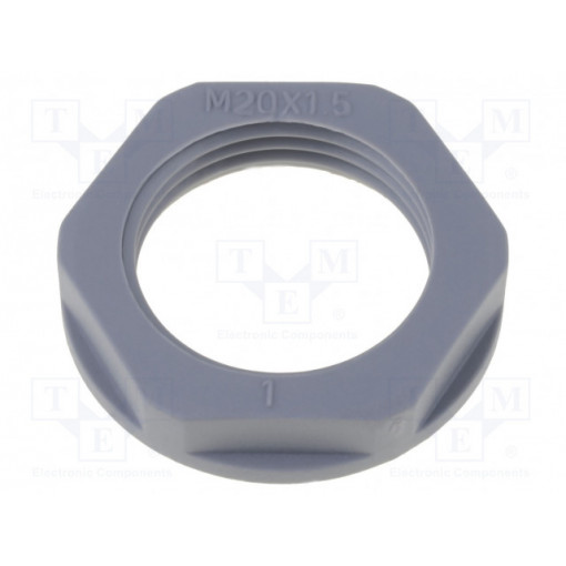 KMK-PA RAL7001 M12; Nut; M12; polyamide; 18mm; dark grey; -40÷100°C; Thread: metric; HELUKABEL
