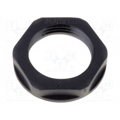 KMK-PA RAL9005 M20; Nut; M20; polyamide; 26mm; black; -40÷100°C; Thread: metric; HELUKABEL