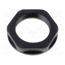 KMK-PA RAL9005 M25; Nut; M25; polyamide; 32mm; black; -40÷100°C; Thread: metric; HELUKABEL