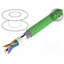 805655; Wire; S/FTP,HELUKAT® 250IND; 6; industrial Ethernet; solid; Cu; HELUKABEL